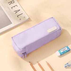 QIANPA Small Pencil Case Organizer with Zipper, Light Pouch Aesthetic, Purple Bag for Men & Women