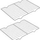 2 Pack Cooling Rack for Baking, 8.3" x 11.4" Stainless Steel Grill Rack, Small Grid Baking Rack for Baking Cooking Roasting Oven (Silver)