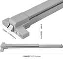 Commercial Panic Exit Device with Lever Handle UL 500 & ANSI Grade 1 Certified, Heavy-Duty Aluminum Push Bar for 2836 Emergency Exit Doors, Reversible for Left/Right (UL500-with Handle)