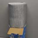 5 STARS UNITED Knee Pillow for Back Sleeping  Cooling Cover - Memory Foam Cushion for Sciatica Pain Relief  Under Leg Support for Sleeping on Back  Half Moon Bolster for Bed, Arctic Gray