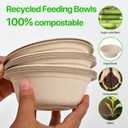 Disposable Cat Food Bowls 50 Pack Paper Cat Bowls 12 Oz/2 Cup Travel Feeding Bowl for Small Dog Kittens Puppies, Wet and Dry Food