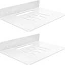 Steel Floating Shelves for Wall,Small Wall ShelfSuitable for Bedroom, Living Room, Bathroom, Kitchen, Office (White, 2Pack 9.06x6.89 in)