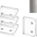 UtySty 4 Pack Shower Curtain Liner Clips Shower Splash Guard Self Adhesive Shower Curtain Clip Holder for Waterproof Fabric Shower Curtain Liner Plastic Shower Liner Clear PEVA Shower Curtain Liners