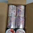 Floral Washi Tape Set - 12 PET & Washi Tapes for Journaling Stickers, Scrapbooking Supplies, Planner, Bullet Journals,Arts & Crafts. Use as Stickers (Flowers)