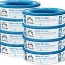 Amazon Brand - Mama Bear Diaper Pail Refills for Genie Pails, Unscented, 2160 Count (8 Packs of 270)