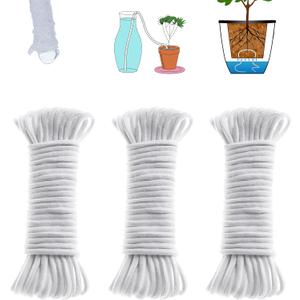 ORIMERC 150 feet 1/4 inch Self Watering Capillary Wick Cord Vacation Plant Sitter Hydroponic Wicking Self-Watering Planter Pot Automatic Water System Device Potted Violet Auto Seedling Waterer Rope
