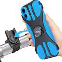 Detachable Bike Phone Holder, Universal Bicycle Motorcycle Cell Phone Mount, 360 Rotatable Adjustable Bike Phone Mount Compatible for 4" to 6.7" Smartphones