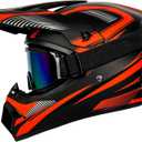 Yesmotor Youth Dirt Bike Helmet Set Includes Gloves, Goggles, Mask, Ideal Helmet for Kids 8-14, Premium Safety Gear for Dirt Bike Helmets Enthusiasts - DOT Approved (Red,M)