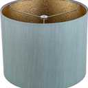 Wellmet Drum Lampshades, Easy Assembly Required Replacement Lamp Shades, Fabric Lampshades for Table Lamps Floor Lamps, Metal Spider Fitter, 14"x14"x11"