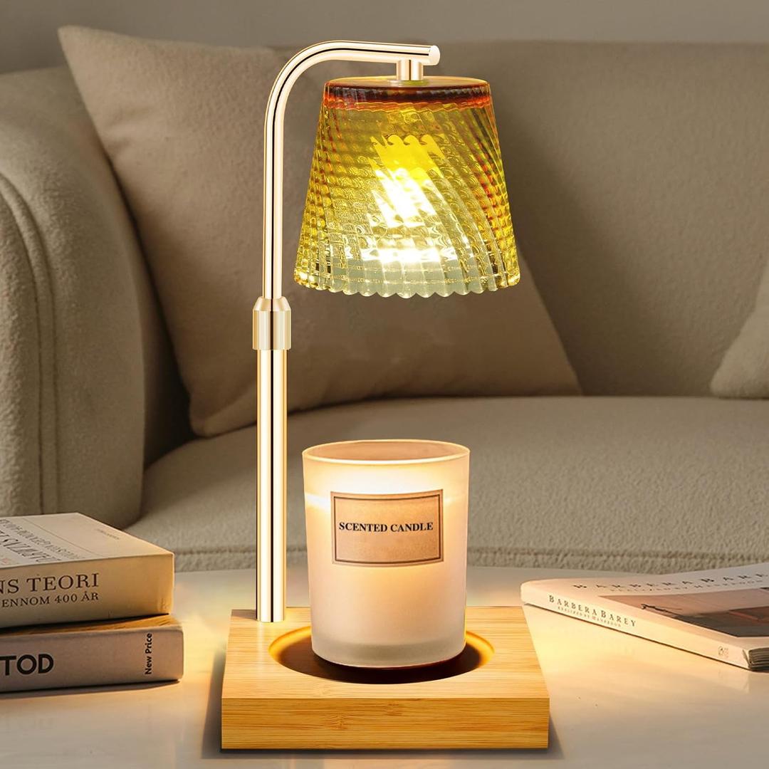 Candle Warmer Lamp with Timer, Height Adjustable Dimmable Wax Melts Warmer for Jar Candles, House Warming Home Decor Christmas Birthday Gifts for Women Mom