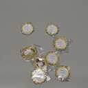 Qunclay 8 Pcs One-inch Mini Vintage Picture Frame Tiny Metal Picture Frames Antique Mini Photo Frame Wallet for Christmas Tabletop and Wall Display Old Fashioned Photo Gallery Art Decor, Gold