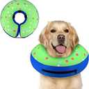Supet Inflatable Dog Cone Collar Alternative After Surgery, Dog Neck Donut Collar Recovery E Collar, Soft Pet Cone for Small Medium Large Dogs Size L