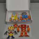 ATOYUS Wooden Robot Building Blocks Toys, STEM Montessori Preschool Toys for 3+ Year Old Toddlers, 35 Pcs Snap Together Take Apart Toy Playset for Kids Ages 3-5, Boys Girls Christmas Birthday Gifts