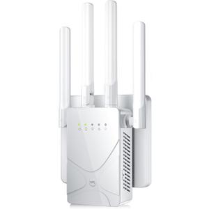 2026 WiFi Extender Signal Booster for Home, 15555 Sq.ft Long Range Internet Repeater-95% Faster, Strongest Wireless Router Amplifier w/ Ethernet Port, Mesh Wi-Fi Repeater Support 99% Devices, 1-Tap Setup