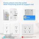 Surge Protector Outlet Extender, 6 Outlets & 4 USB Ports with Fast Charging Type C PD 20W, Night Light, 3-Sided Power Strip, Multi Plug Wall Charger for Home, Office, Travel, Cruise Ship