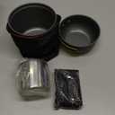 Camping Cookware Kit Backpacking, 0.33Gal Pots and 0.17Gal Pans Set,0.08Gal SUS304 Cup, Forks Knives Spoons for Hiking,Camping,Outdoor Cooking,Picnic,Solo Camping cookware