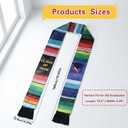 1 Pcs Mexican American Graduation Stole, Class of 2026 Serape Sash, USA Flag Custom Estola, First Generation Grad Accessories, Black Banda