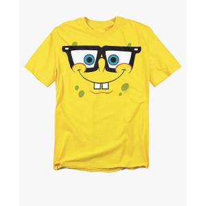 GILDAN Classic Spongebob Unisex Adult Halloween Costume T Shirt, Nerd Face, Medium GILDAN Classic Spongebob Unisex Adult Halloween Costume T Shirt, Nerd Face, Medium