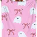 Halloween Throw Blanket Cute Pink Ghost Boo & Bow Queen Size Blanket for Girls Women Soft Plush Cozy Warm Blankets for Couch Bed Sofa Living room Bedroom Decor 50"x60" Sweet Throws (Halloween Style 10)