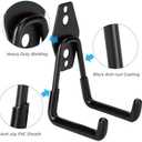 6 Pack Garage Hooks Heavy Duty - Supports 100 lbs, Utility Steel Garage Hanger & Organizer for Organizing Garden Lawn Tools, Ladders, Garden Hose, Digging Shovel, Bikes, Ropes