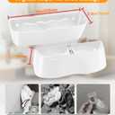 8-PCS Wall Mounted Shoe Rack with Sticky Strips, Space Saving Hanging Shoe Rack, No-Drill Hanging Shoe Shelves, Ideal for RV, Door, Wall, Closet - White