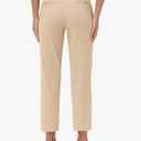 25"/27" Womens Golf Pants Stretch Travel Ankle Cropped Pant High Waist with Zipper Pockets 7/8 Work Business Casual (X-Small, Khaki)