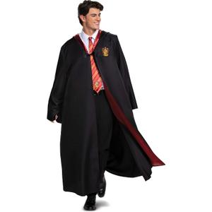 Harry Potter Robe, Deluxe Wizarding World Hogwarts House Themed Robes for Adults, Movie Quality Dress Up Costume Accessory (Medium (38-40))