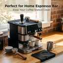 Top Mat for Ninj-a Luxe Cafe Espresso Machine ES601, Silicone Top Surface Protector, Non-Slip & Heat-Resistant Espresso Tamper Mat (SIZE:Pattern B)