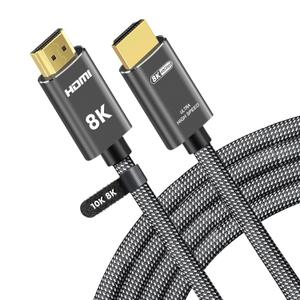 10K 8K HDMI 2.1 Cable 10 ft / 3M, 48Gbps Ultra High Speed,| 4K 240Hz 165Hz 144Hz 120Hz, 8K 60Hz, HDR10+, eARC, HDCP2.3|, Braided HDMI Cord for Netflix Roku TV PC Monitor Projector PS5 Xbox