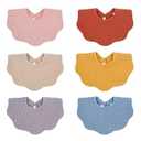 DOSMINE Muslin Baby Bibs for Drooling and Teething Newborn Drool Bibs for Baby Girl Boy (Red)