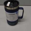 KXIAOCHEN 20oz Insulated Coffee Mug with Lid, Stainless Steel Coffee Cup, Double Wall Vacuum Coffee Tumbler with Handle, Premium Thermal Travel Coffee Mug (Navy Blue) (1 Count (Pack of 1))