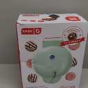 Dash Express Mini Donut Maker - Homemade Dessert Maker - Features Double-Sided, Non-Stick Surface & Space-Saving Design - Makes 7 - Aqua