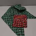 Malier 2 Pack Dog Bandana Christmas Classic Plaid Snowflake Pet Scarf Triangle Bibs Kerchief Set Pet Costume Accessories Decoration for Small Medium Large Dogs Cats Pets (X-Large, Green + Red)