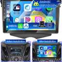 [4+64G] Hikity Android 15 Car Stereo for Hyundai Veloster 2011 2012 2013 2014 2015 with Wireless Carplay Android Auto, 9 Inch Touch Screen Radio with Mirror Link Bluetooth WiFi Backup Cam SWC