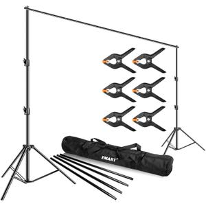 EMART Heavy Duty Backdrop Stand 10 x 12ft Photo Video Studio Adjustable Photography Background Support System Kit with Carry Bag