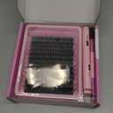 Lash Clusters Kit with 2X Bond&Seal 3 Styles 760Pcs Clusters Lashes Extension Volume Soft Eyelash Extension Kit 80D+100D D Curl Wispy Natural DIY Individual Lash Clusters Kit Box for Beginners