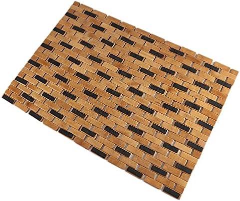 Bathroom Rug Bath Mat Silicone Anti Slip Pads Roll Up Wooden Bath Mats Multipurpose Bamboo Decor Shower Mats for Shower Bath Mat
