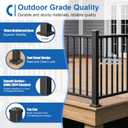 CKE 2.56 x 2.56 x 39 in. Porch and Deck Railing Post with Screw, Aluminum Deck Railing Post, Stair Post for Decks, Porches & Balconies, AAMA 2604 Textured Black Finish Metal Baluster for Outdoor AP36P