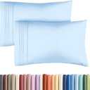 Queen Pillow Cases Set of 2 - Ultra Soft Hotel Quality Pillowcase Covers - Comfy Cozy Bedding for Women, Men, Kids & Teens - Machine Washable Pillow Protectors - 2 Pieces Set - Queen Size Light Blue