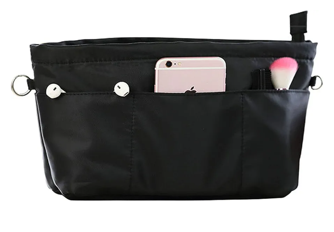 Lckaey Purse organizer insert for neverfull handbag is compatible with more similar brands of tote bag-nylon organizer 3055black-XS
