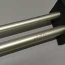 EXCLUSIVE HOME Topper Double Curtain Rod and Finial Set, Matte Silver, 36"-72"