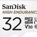 SANDISK 32GB High Endurance Video microSDHC Card with Adapter for dash cam and home monitoring systems - C10, U3, V30, 4K UHD, Micro SD Card - SDSQQNR-032G-GN6IA