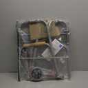 Drive Medical 10210-1 2-Button Folding Walker with Wheels, Rolling Walker, Front Wheel Walker, Lightweight Walkers for Seniors and Adults Weighing Up To 350 Pounds, Adjustable Height, Silver