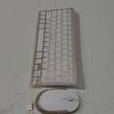 Compact Wireless Keyboard Mouse, 2.4GHz Ultra Thin Small Wireless Keyboard Mouse Combo for Desktop, Laptop (Gold)