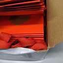 Weekgrat 24 Pcs Mother's Day Mini Gift Bags with Handle 4.72 x 3.94 x 2.36 Inch Small Heart Shaped Pattern Treat Goodie Candy Bags Bulk for Wedding Mother's Day Supplies Decoration (Red and Gold)