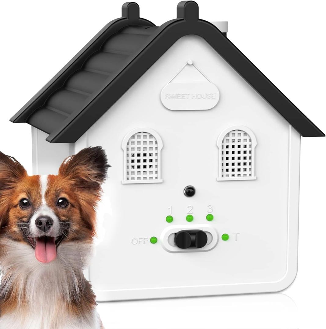 Anti Barking Device, Ultrasonic Dog Barking Deterrent Devices Up to 50 Ft Range, Rechargeable Dog Barking Control Devices with 3 Modes, Bark Box Dog Barking Silencer Safe for Dogs & People