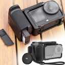 JJC Osmo Action 6 Handle Grip Kit for DJI Osmo Action 6 Accessories, with Extra Battery Slot, Street Photography Magnetic Grip & Metal Cage with Shutter Button, Cold Shoe, Lens Cap, Lanyard