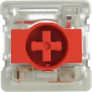 GATERON KS-33 Low Profile 2.0 Red Keyboard Switches, 3 Pin 50gf RGB LED Factory Pre-lubed Fit for NuPhy/Keychron Mechanical Keyboard (Red,35PCS)