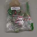 Christmas Tabletop Decorations, 25cm Artificial Christmas Tree Candy Cane Table Top Ornament with Realistic Berries and Leaves for Xmas Home or Office Decor (1, Red Green White)