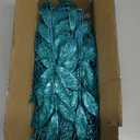 Winlyn 30 Pcs Christmas Teal Blue Glittered Artificial Leaf Sprays Cedar Picks Christmas Tree Ornaments Winter Floral Stems for Teal Blue Christmas Tree Wreath Centerpiece Holiday Wedding Decorations
